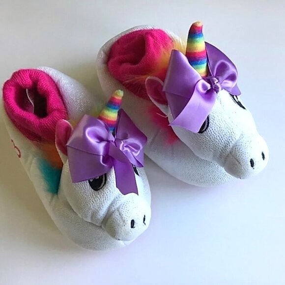 UNICORN RAINBOW SLIPPERS JOJO SIWA GIRLS 11-12 - Picture 1 of 13